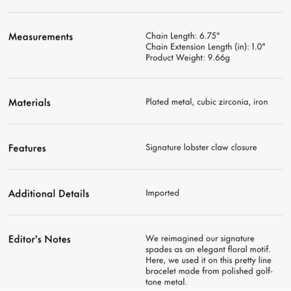 🔹️Kate Spade 🔹️ Gold Heritage Bloom Line Bracelet - Picture 5 of 8